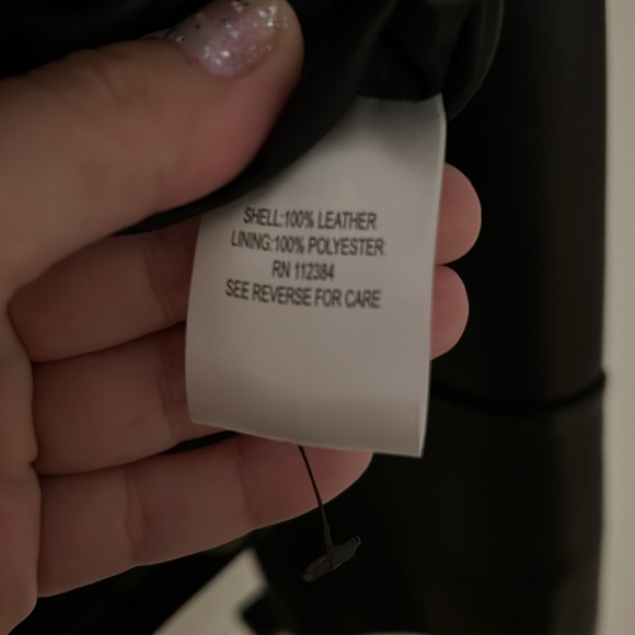 NWT Calvin Klein Black Leather Jacket - Picture 5 of 6